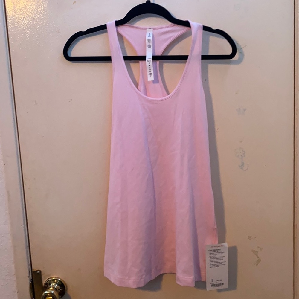 Light Luon Fabric Athlete Shirt ‘Light Pink ‘Size 8 (BRAND NEW)